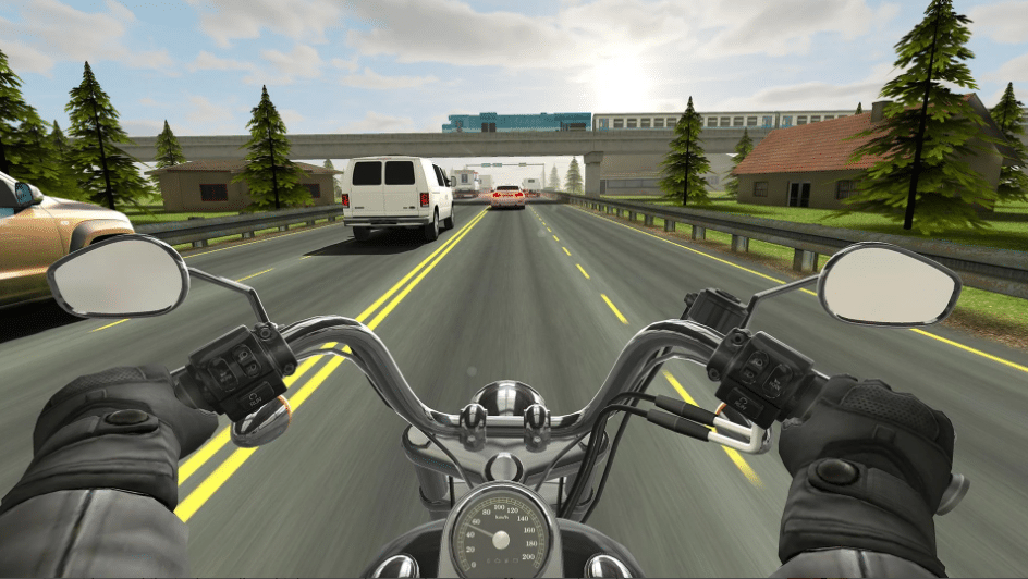 traffic rider mod apk screen 1