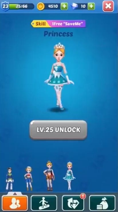 Subway Princess Runner All Characters Unlocked
