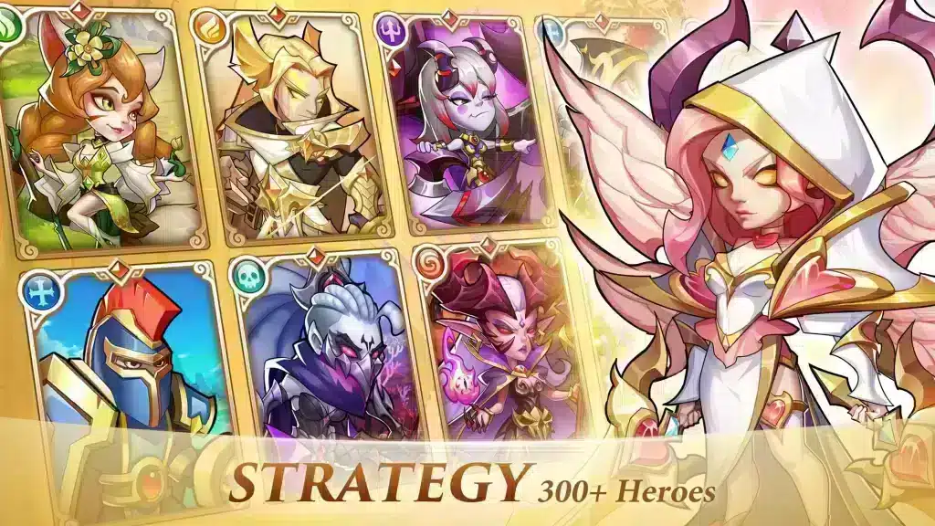 Build a strong squad of 300+ heroes