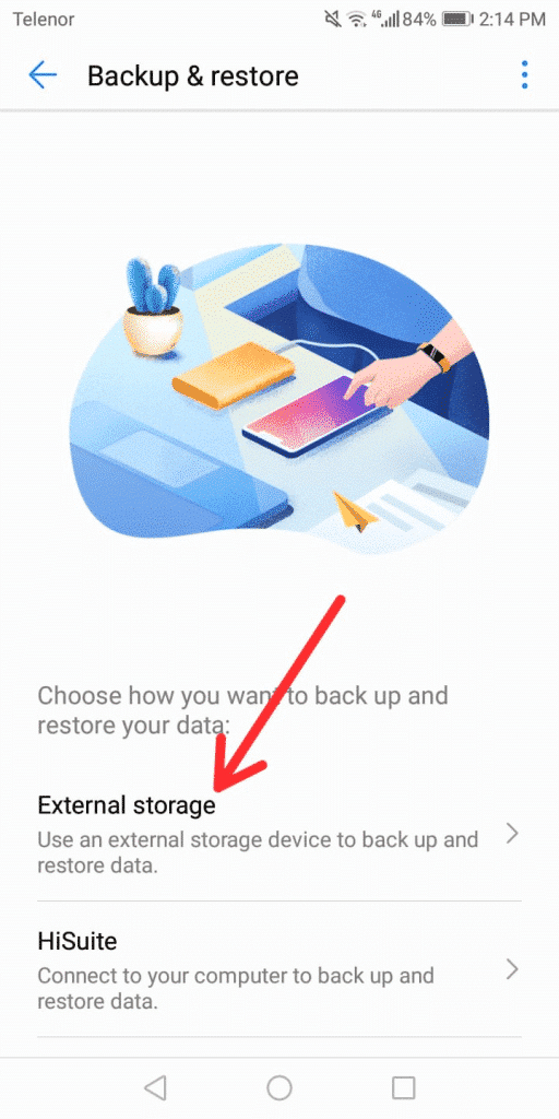 choose external storage