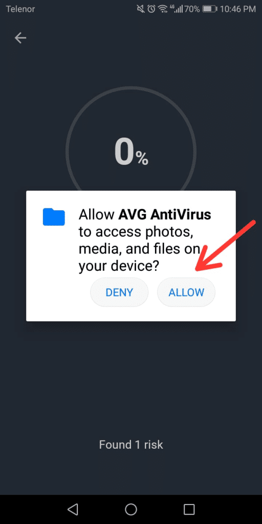 avg anti virus option