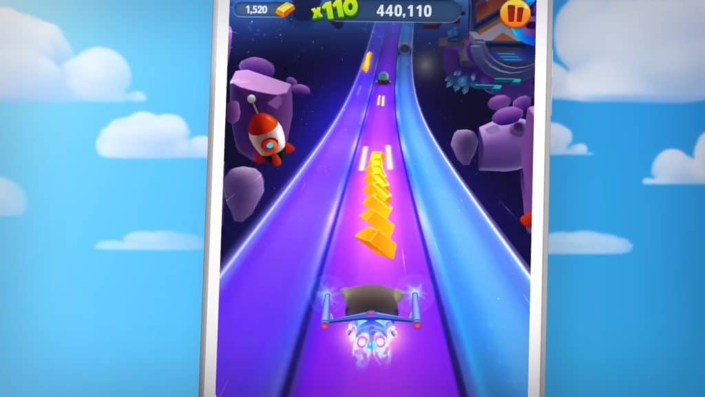 Chase the Gold in Talking Tom's Thrilling Run